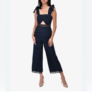 Self-portrait jumpsuit navy size 2